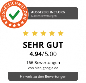 Google Bewertungen mit 5 Sternen